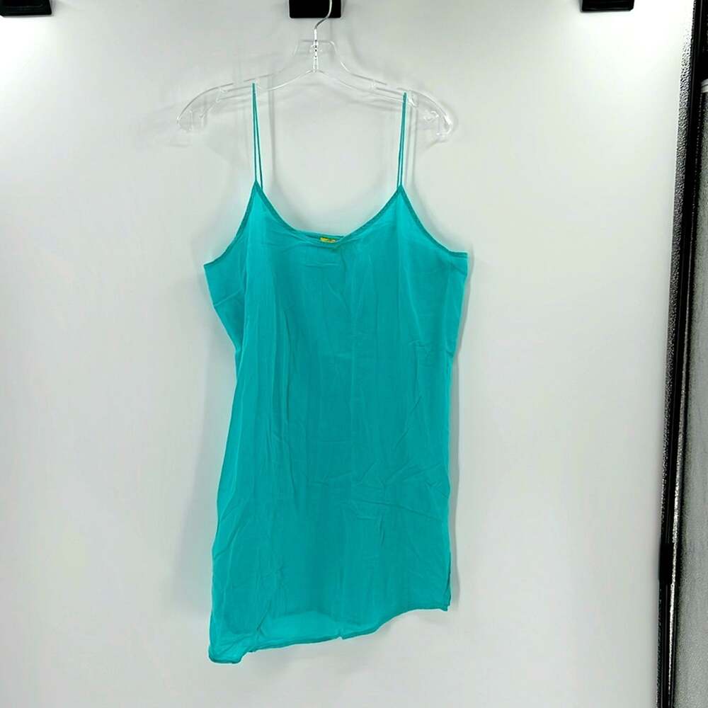 Roberta Roller Rabbit Lightweight Tunic Length Tank - Turquoise - Large
